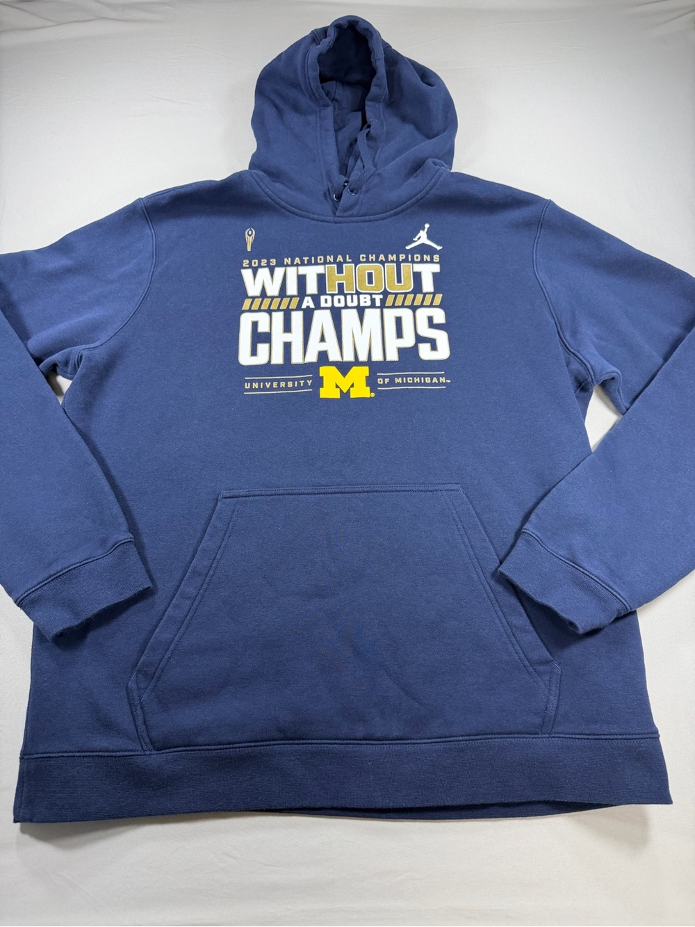 Nike Jordan Michigan Wolverines 2023 National Champions Hoodie Men’s XL